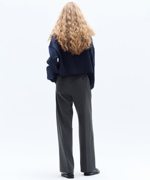GIRLS LOGO CROP SWEATSHIRT_NAVY