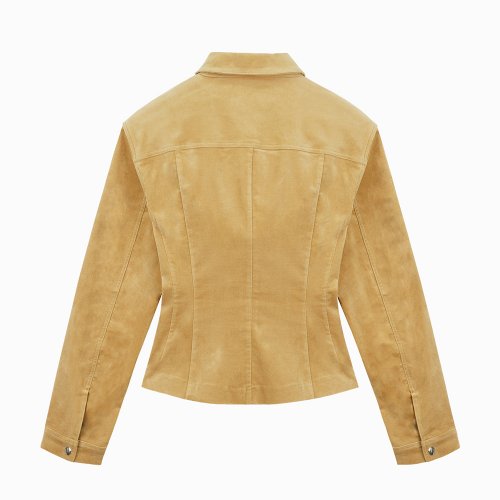 W-VELVET JACKET [BEIGE]