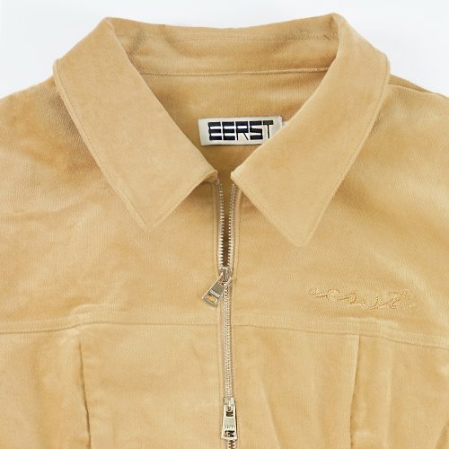 W-VELVET JACKET [BEIGE]
