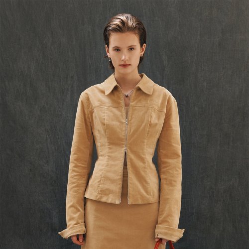W-VELVET JACKET [BLACK]