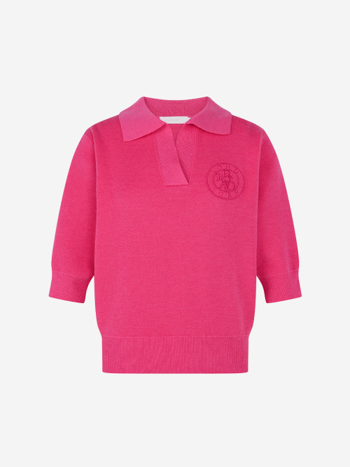 Сигнатурный свитер с воротником Hot Pink