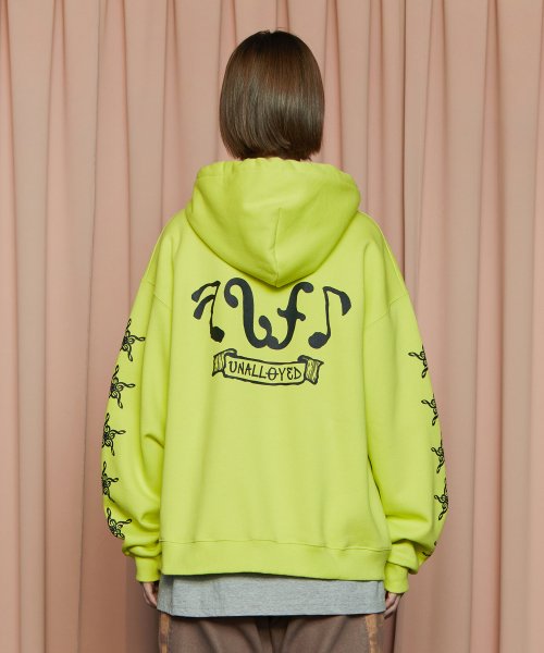 Худи на молнии со звездами / Lime Yellow