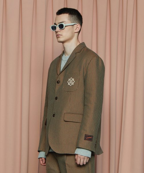 Клетчатый жакет с логотипом / Brown & Green