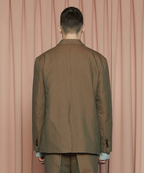 Клетчатый жакет с логотипом / Brown & Green