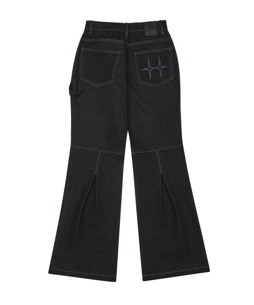 CH TUCK BOOTSCUT PANTS(BLACK)