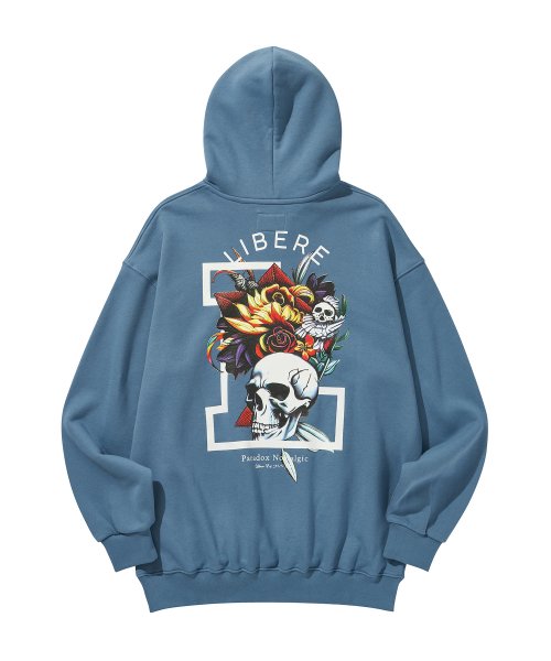 FLOWER HOODIE / BLUE