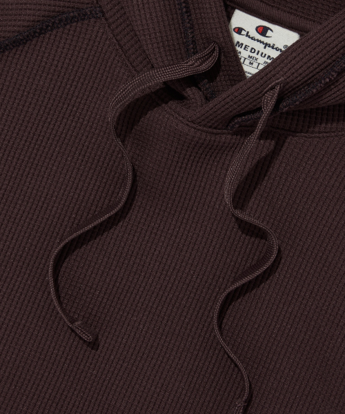 Женское свободное вафельное худи со строчкой Normal Brown