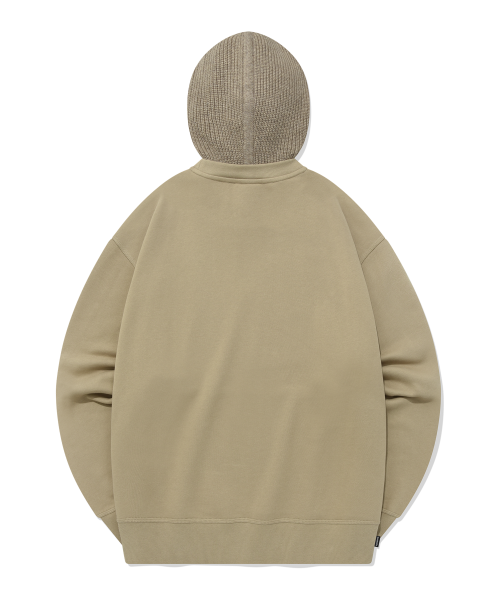 Оверсайз худи-свитшот из трикотажа Beige