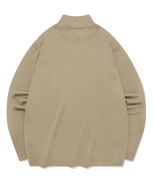 Базовый лонгслив с горлом, Beige