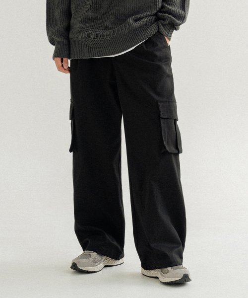 massnoun】22FW☆ DIVISION WIDE CARGO STRING PANTS