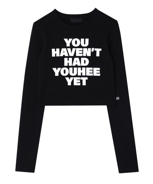 YOUHEE LETTERING LONG SLEEVE BLACK