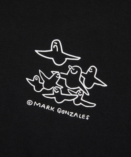 MG ANGELS GRAPHIC SWEAT HOODIE - BLACK