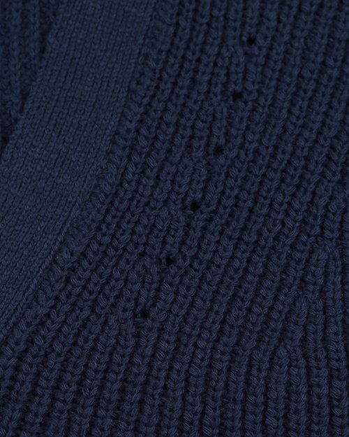 LOW GAUGE BULKY SHORT CARDIGAN NAVY
