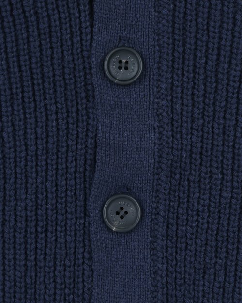LOW GAUGE BULKY SHORT CARDIGAN NAVY