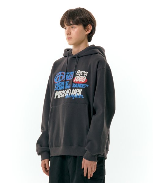 1869 POSTER HOODIE CHARCOAL (AM2DFUM401A)