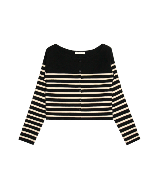 French Boat-neck Cardigan