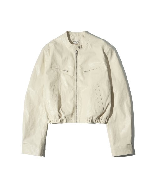 O3722 Giverny fake leather jacket_Ivory