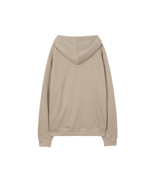 MUSINSA | ILLIGO 129 Logo Patch Pigment Hood Zip-up Beige