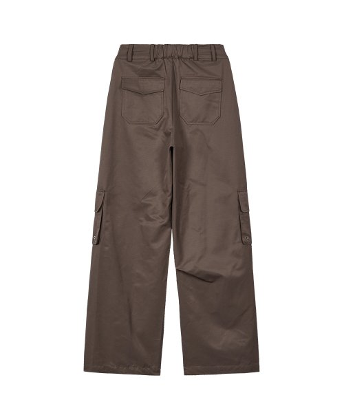 MUSINSA  AGAINST ALL ODDS Wide Big Pocket Cotton Cargo Banding String Pants  [Dough]