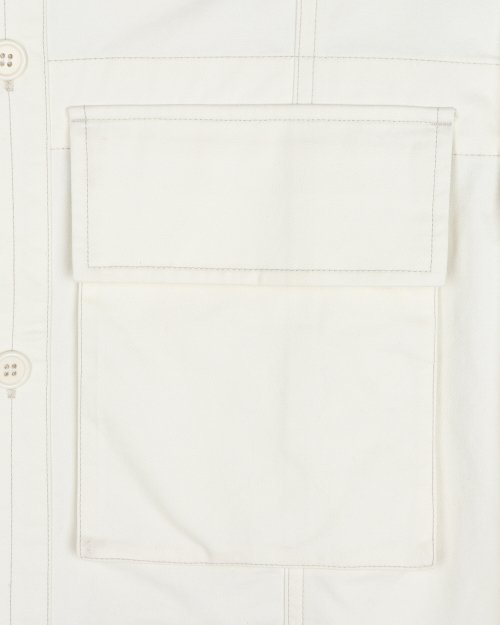 MILITARY BIG POCKET COTTON JACKET CREAM
