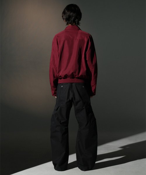 STRAP COLLAR BLOUSON [BURGUNDY]