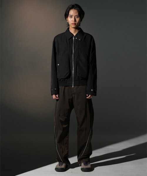 STRAP COLLAR BLOUSON [BLACK]