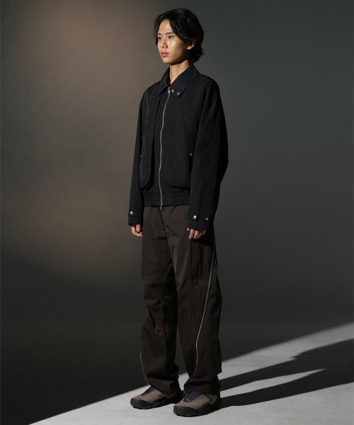 STRAP COLLAR BLOUSON [BLACK]