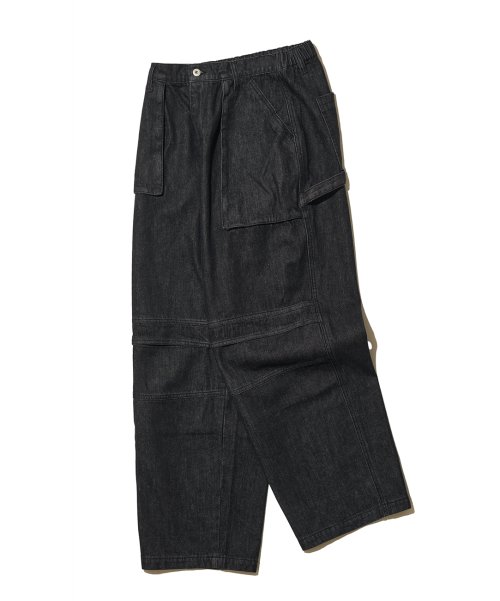 UNBALANCE FATIGUE PANTS (DENIM) / BLACK DENIM