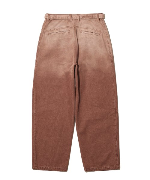 GRADATION DOUBLE POCKET PANTS / BROWN