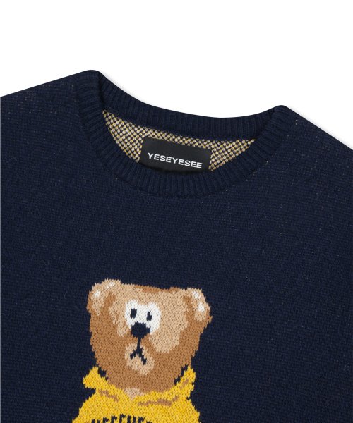 Parody Bear Knit Sweater Navy