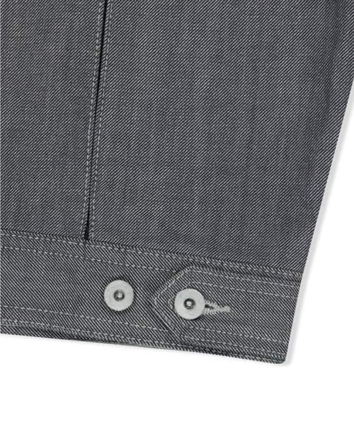 Paneled Denim Jacket Silver