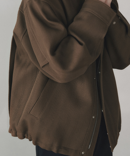 Куртка-стойка Herringbone Twill [BROWN]
