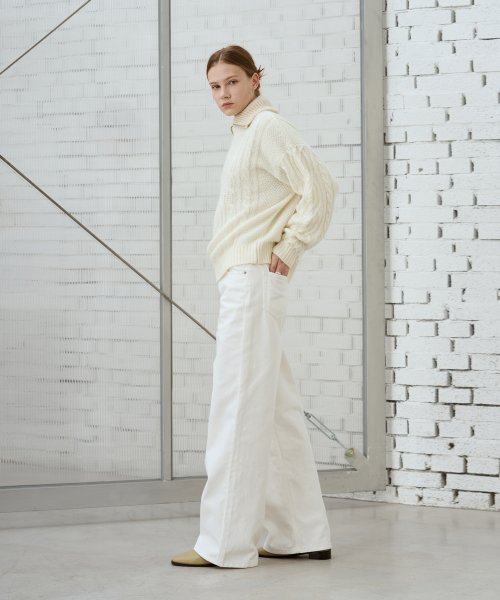 Широкие джинсы Natural White [WHITE]