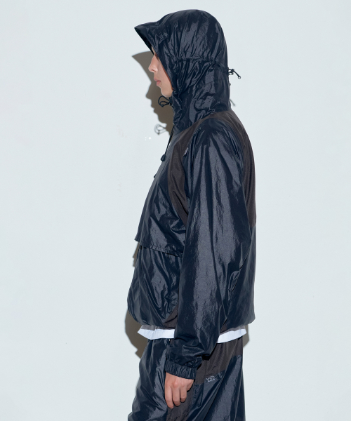 MUSINSA | SCULPTOR Paneled Wind Jacket Black