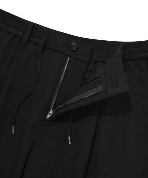 Брюки со складкой semi-wide Black