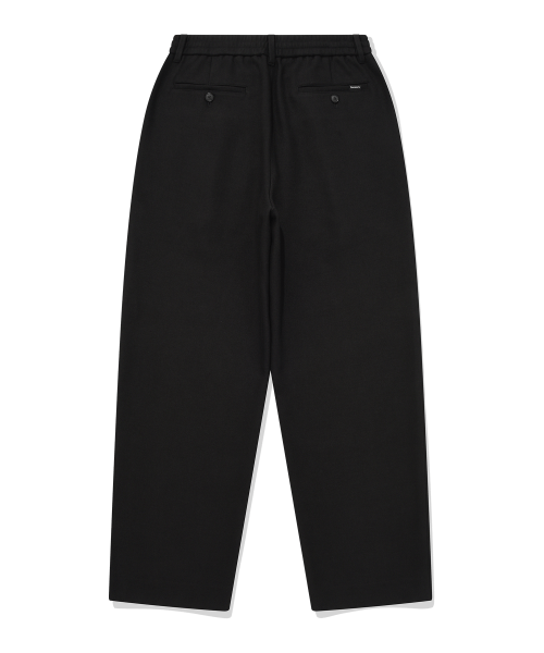 Брюки со складкой semi-wide Black