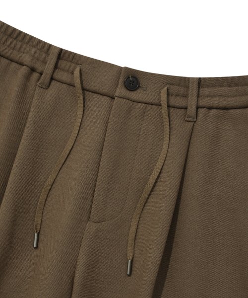 Брюки-слаксы полуширокие с одной складкой Beige