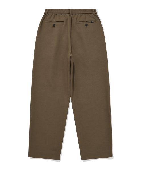 Брюки-слаксы полуширокие с одной складкой Beige