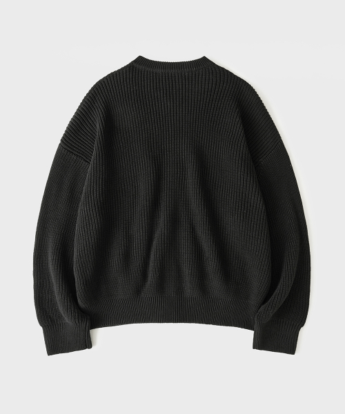 Хлопковый двухсторонний кардиган-баллон на молнии [Black]