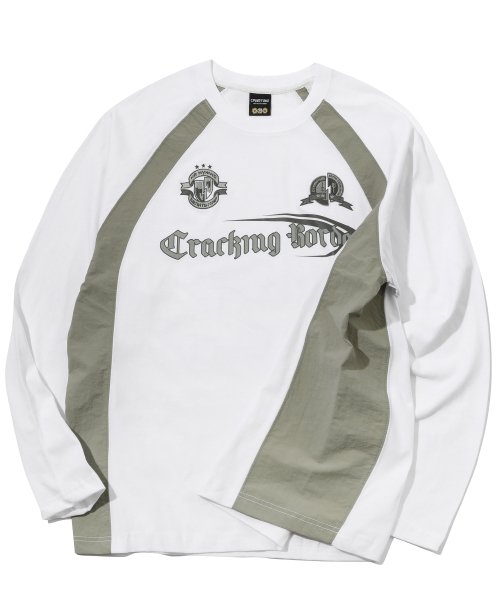 Лонгслив реглан Cracking, White