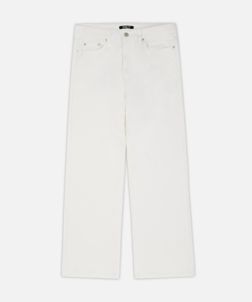 USUAL SEMI-WIDE DENIM PANTS [WHITE]
