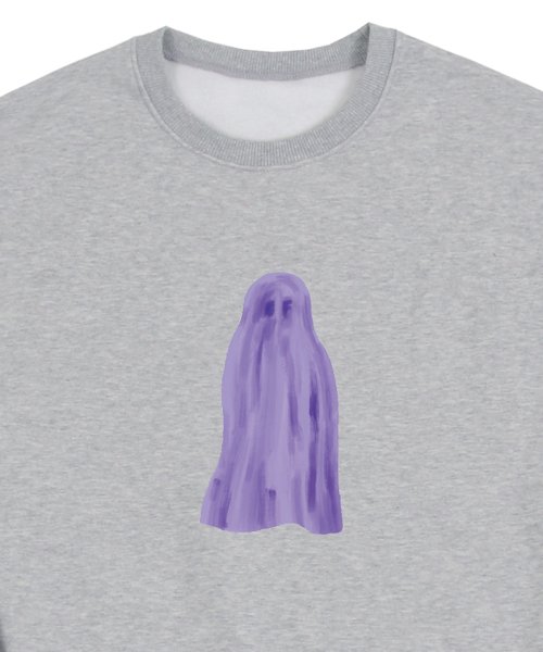 Унисекс Ghost Center свитшот Grey/Purple Logo