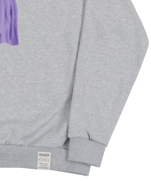 Унисекс Ghost Center свитшот Grey/Purple Logo