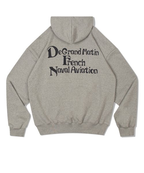 V.HEAVY HOOD SWEAT DE_MELANGE GRAY