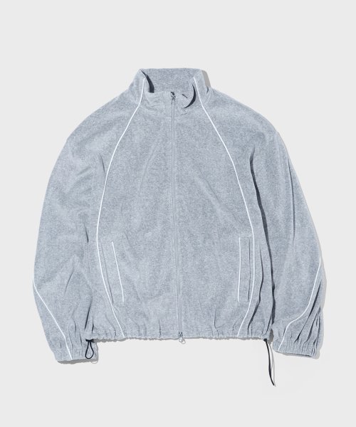 Бархатная олимпийка с полосками_GREY