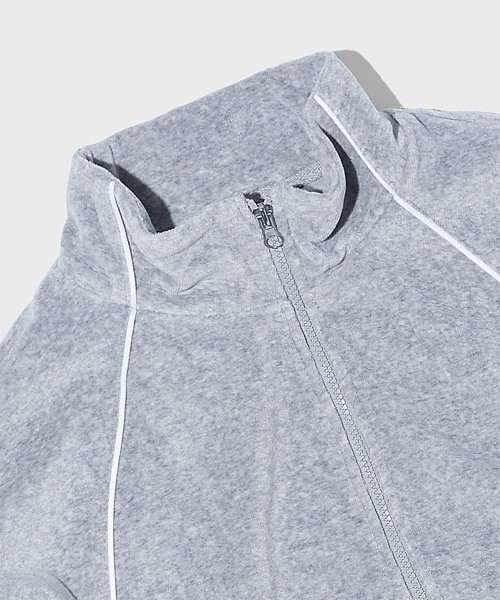 Бархатная олимпийка с полосками_GREY
