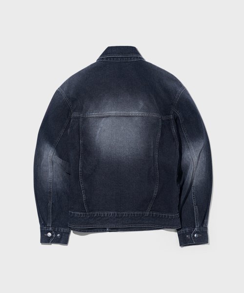 Джинсовая куртка с двойной строчкой BLACK