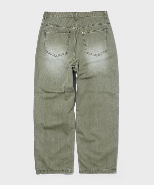 Широкие джинсы со складками OLIVE