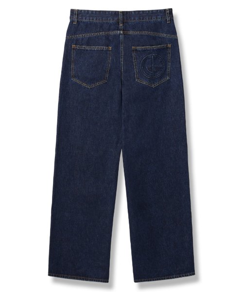 Applique Chasser Denim Pants Indigo