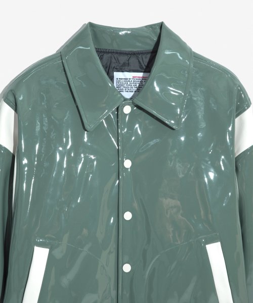 PATENT STADIUM JACKET (SAGE)